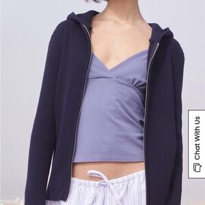 Brandy Melville Zip Hooded Sweater